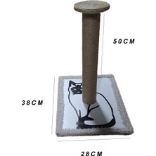 Kedi Tırmala Tahtası Lazer Kesim Ahşap Resimli