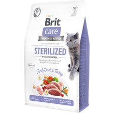 Brit Care 2 kg  İhtiyacı Olan Kısırlaştırılmış Kediler İçin, Tahılsız, Hipoalerjenik, Taze Ördek Etli ve Hindi Etli Kuru Mama