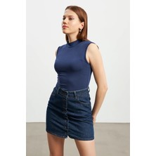 Sıfır Kol Boğazlı Likralı Tesettüre Uygun Penye Badi