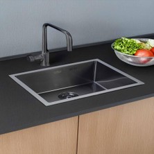 Dys-Nox Petek Dokulu Siyah (Black) Nano Kaplama Paslanmaz Çelik Evye