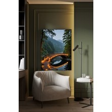 Dağları Bağlayan Güzel Köprü Kanvas Tablo Ev Duvar Salon Ofis Dükkan Hediyelik Dekarasyon Süsü