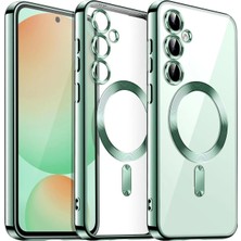 Fibaks Samsung Galaxy S23 Fe Kılıf Magsafe Wireless Şarj Destekli Parlak Renkli Lens Korumalı Kapak