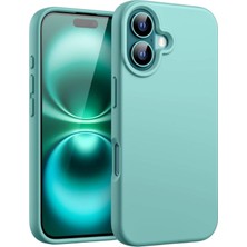 Fibaks Apple iPhone 16 Plus Kılıf Kadife Lansman Soft Yumuşak Liquid Silikon Kamera Korumalı Kapak