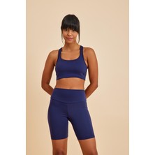 Sportive Lacivert Light Touch Toparlayıcı Etkili Sporcu Sütyeni