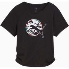 Puma Kadın Siyah Puma Tropıcal Aop Tee Short Siyah Kadın T-Shirt