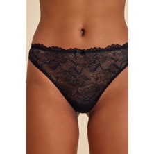 Amarelle Roma Siyah Dantelli Slip Külot