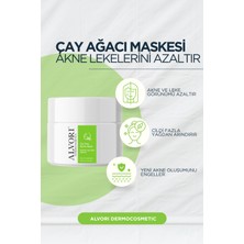 Alvori Çay Ağacı Maskesi, Tea Tree Bubble Mask, Akne ve Leke Görünümünü , Yeni Akne Oluşumunu Engeller, Cildi Fazla Yağdan Arındırır. (250 Ml)