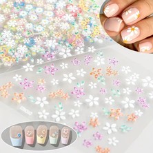 10 Sayfa 505+ Adet Tırnak Sticker Protez Tırnak Kalıcı Oje Süsleme, Nail Art Sticker