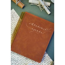 Victoria's Journals Vegan Deri Spiralli Akademik AJANDA-2025–26 | 17X23 Cm.| Ayraçlı| Premium Sert Kapak |spiced Caramel