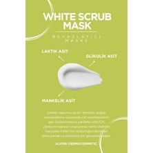 Alvori White Scrub Mask, Beyazlatıcı Peeling Maske, Cildin Ton Eşitsizliğini , Ciltteki Sebumu ve Kiri Temizler,  Daha Parlak ve Pürüzsüz Görünüm Sağlar (150 Ml)