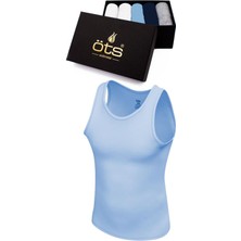 Öts Erkek Çocuk %100 Pamuk Atlet 5'li Set, Rahat Kalıp Yüksek Kaliteli Rıbana Atlet, Siyah Premium Özel Kutusunda, İç Giyim, Çamaşır