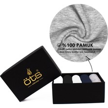 Öts Erkek Çocuk %100 Pamuk Atlet 5'li Set, Rahat Kalıp Yüksek Kaliteli Rıbana Atlet, Siyah Premium Özel Kutusunda, İç Giyim, Çamaşır