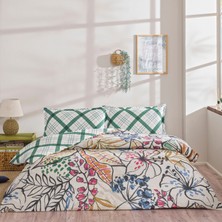 Taç Seç&ser Çift Tarafı Desenli Tek Kişilik Nevresim Takımı Greeny Yeşil