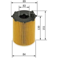 Bosch 1457429307  Yağ Filtresi 407 607 / C5 C6 / Range Rover 2.7 H