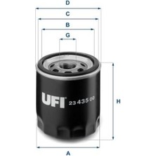 Ufı 23.435.00 Ufı  Yag Fıltresı Fıesta Fusıon 1.25 1.4 01 / Focus Cmax 03 07 Focus 1.4 1.6 Mondeo Kuga S Max 1.6 Eco 07 /
