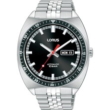 Lorus RL439BX9 Erkek Kol Saati Çelik Kasa 10 ATM Su Geçirmezlik Özelliği ile Siyah Kadran
