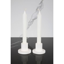 Şamdan Mumluk 2'li Beton El Yapımı Mumluk