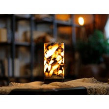 Luxora 25CM Ultra Lüks Mermer Gece Lambası - Oniks Masa Lambası - Onyx Mermer Lüks Abajur - Lambader