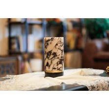 Luxora 25CM Ultra Lüks Mermer Gece Lambası - Oniks Masa Lambası - Onyx Mermer Lüks Abajur - Lambader
