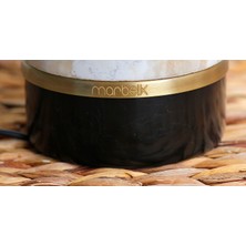 Luxora 25CM Ultra Lüks Mermer Gece Lambası - Oniks Masa Lambası - Onyx Mermer Lüks Abajur - Lambader