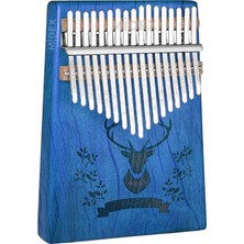 KLX-510 Hakiki Ağaç Geyik Desenli Kalimba 17 Tuşlu