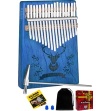 KLX-510 Hakiki Ağaç Geyik Desenli Kalimba 17 Tuşlu