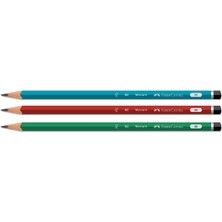 Faber-Castell Köşeli Mercanlı Kurşunkalem 12 li