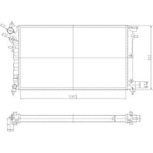 Mga 80153  Su Radyatörü 106 96- 1.5d Tud5 / Saxo 96- 531X322X32