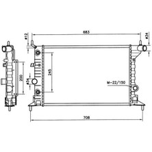Nrf 519516 Motor Su Radyator X16XEL X20XEV Klımasız A / T Vectra B (Brazıng)