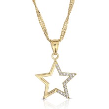 Stars Rime Altın Kolye