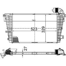 Mahle CI513000S -Knecht-Behr CI513000S Intercooler Opel Astra H 04 0