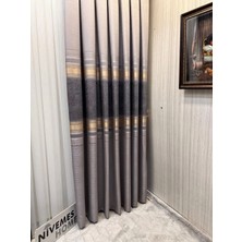 Nivemeshome St.pierre FT614320 V_5403 Gri 1/3 Sık Pileli Fon Perde Apm