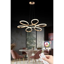 Istanbul Avize Megie Gold Kumandalı LED Üç Renk Lüx Modern Ledli Avize