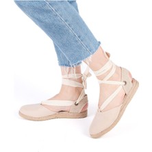 Gerçek Elişi Ipli Düz Topuk Keten Espadril Handmade