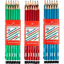 Faber-Castell 12'li Köşeli Mercanlı Kurşun Kalem