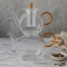 Süzgeçli Borosilikat Cam Çaydanlık - 500 ml & 1000 ml