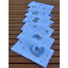 Ftbabycollection Müslin Ağız Mendili , Ağız Bezi  %100 Pamuk Çift Katlı 7'li Paket 22X20 cm