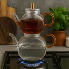 Süzgeçli Borosilikat Cam Çaydanlık - 500 ml & 1000 ml