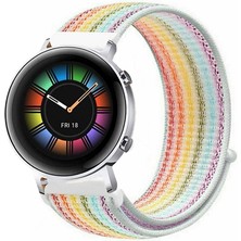 Tagomoon Huawei Watch Gt2 42MM Akıllı Saat Uyumlu Spor Kumaş Desenli Cırt Cırtlı Kordon Kayış