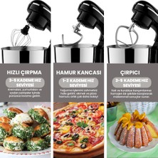 Lydsto Kitchen Helper PV-4700 1500W-5.2 Litre -10 Kademe Hız Ayarı Stand Mikser Hamur Yoğurma Makinesi Siyah