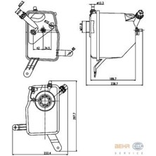Mahle 8MA376789731 Behr 8MA376789-731 Radyatör Su Haznesı E60 61 63 64 03-