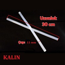 Winnboss Kalın Şeffaf Sıcak Mum Silikon 11MM 30CM 10 Adet