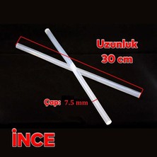 Winnboss Ince Şeffaf Sıcak Mum Silikon 7.5mm 30CM 1 Kilo