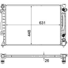 Mahle CR1686000S -Knecht-Behr CR1686000S Radyatör Soğutucu Audi A6 4B0121251N