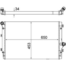 Mahle CR1539002S -Knecht-Behr CR1539002S Radyatör Soğutucu Audi A3 Iı 03 1K0121251EH