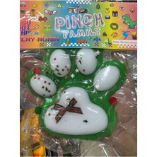 Elite Dev Pati Squishy Taba Squishy Kedi Pati Sıkma 14 cm Pullu Pati Sukuşi Yeşil 1 Adet