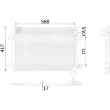 Mahle AC734000S -Knecht-Behr AC734000S Klima Radyatörü Passat 06 11 cc Vıı 1.4 1.8 2.0tsı 3.2 3.6fsı 05 15 3C0820411H