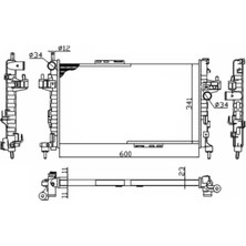 Nrf 54753A Motor Su Radyatörü Mekanik Y13DT Z13DT Z13DTH Y17DT Corsa C Tigra B
