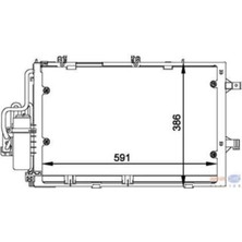 Mahle 8FC351300601 Behr 8FC351300-601 Klima Radyatörü Corsa C 00- 1.0 12V 1.2 16V 1.4 16V Kurutuculu 550X383X16