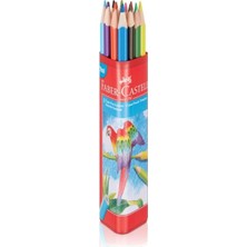 Faber-Castell 12'li Üçgen Tam Boy  Kuru Boya Kalemi